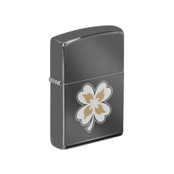 Zippo Clover with Flames Design 49429